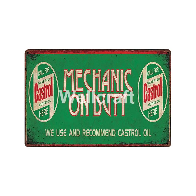 [ WellCraft ] Castrol GOLDEN FLEECE BP AMPOL Metal Signs Poster Vintage Painting Motor Oil Custom Decor LT-2025