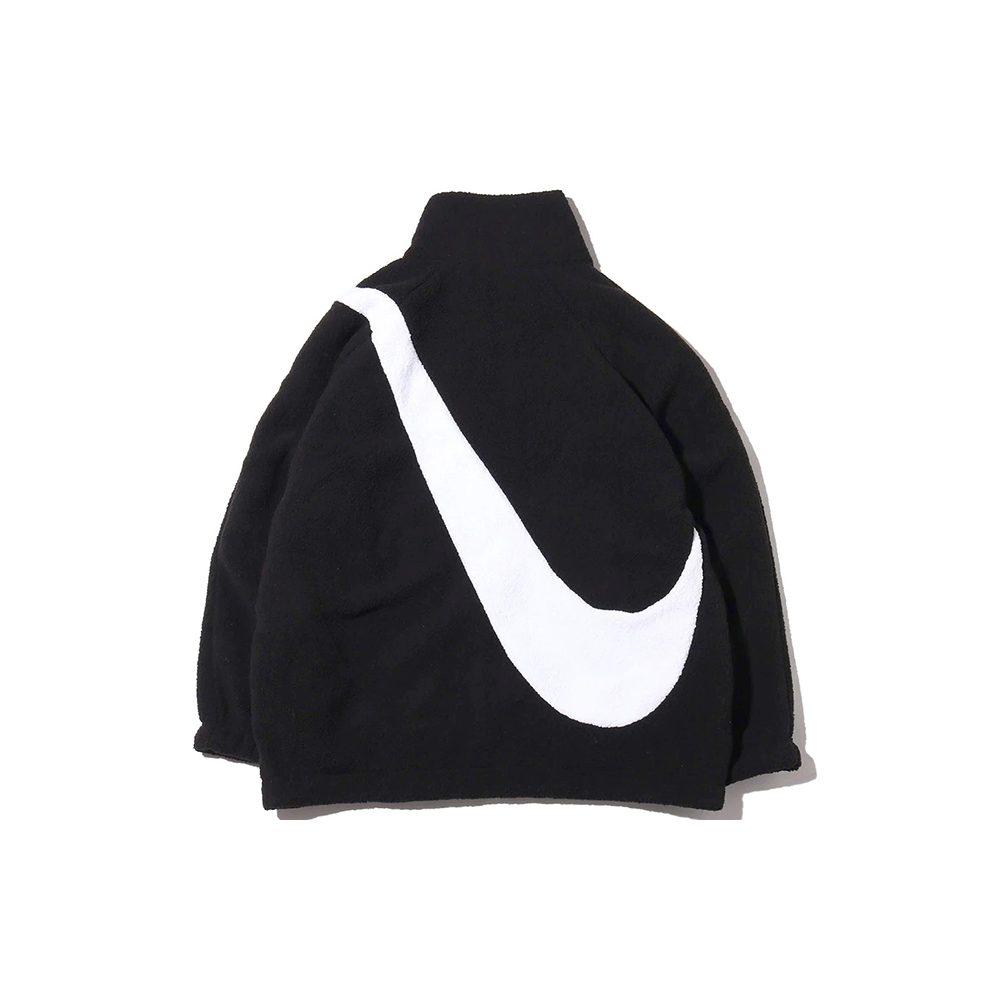 Nike Large Logo Sherpa Reversible Fleece Lined Velvet Feel Coat US Version Women's Black CI8937-010