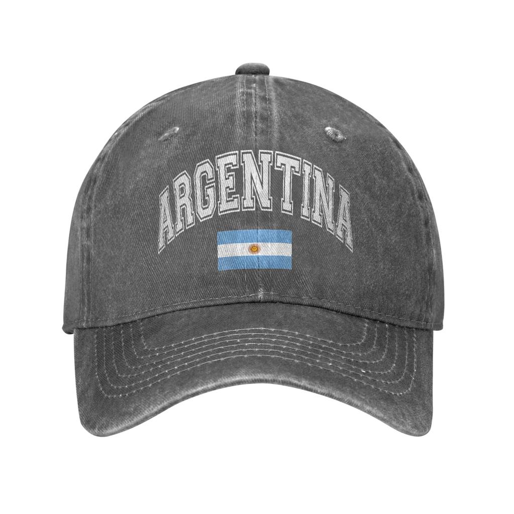 Argentina Argentinian Flag Baseball Caps Casual Distressed Washed Headwear for Unisex Women Outdoor Running Golf Gift Hats Cap