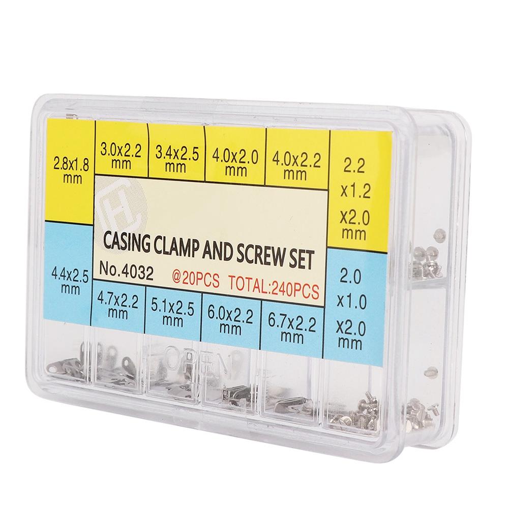 Assorted 10 Size Watch Parts Watch Movements Fixing Adapter Securing Screws