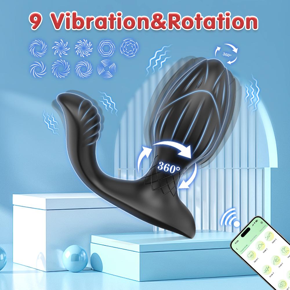 360° Rotation Prostate Massager APP Control Male Anal Vibrator Female Butt Plug Adults Sex Toys for Women Men Couples