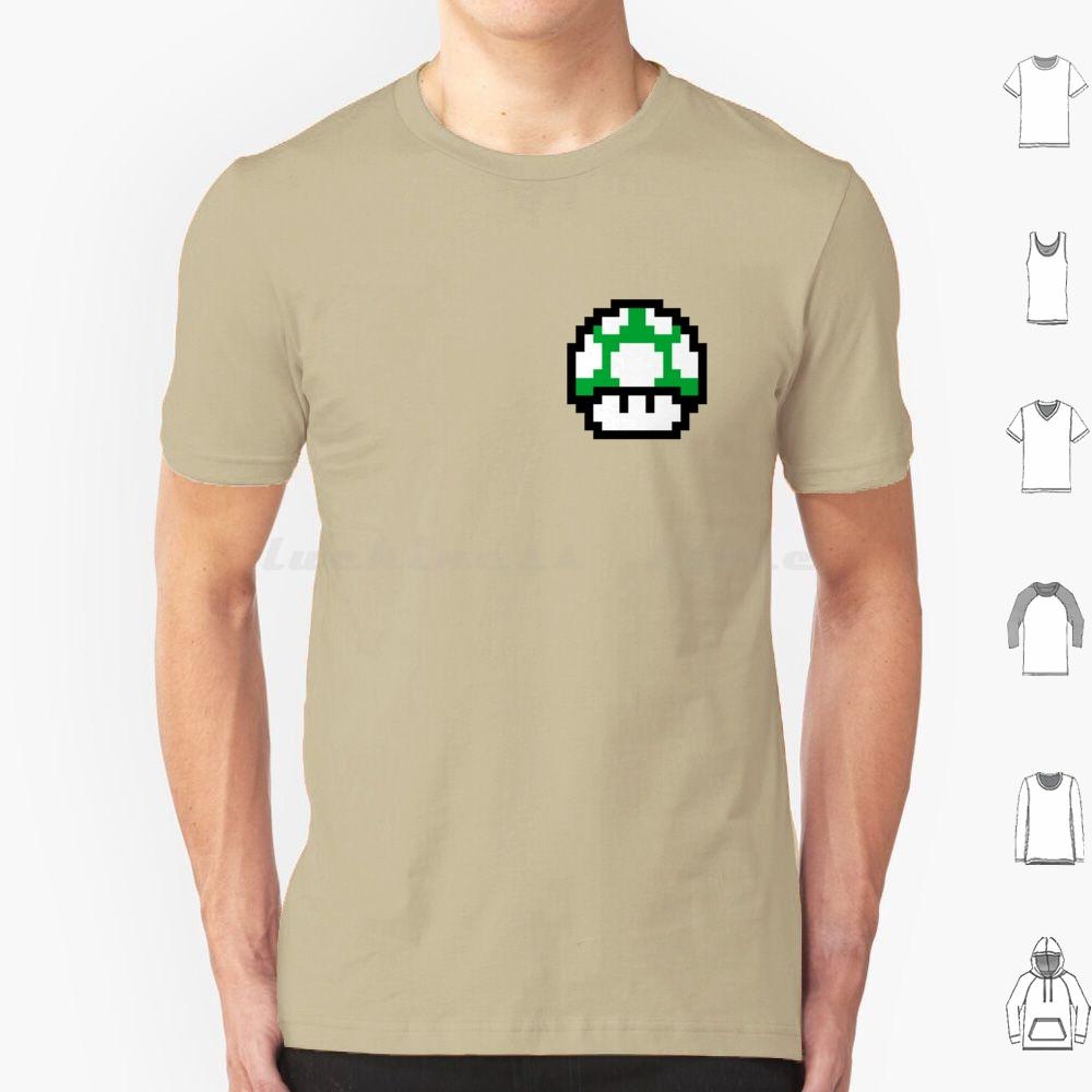 1up8 Bits T-Shirt Herren Damen Kinder 6XL 1up One Up Grün Spiel 8 Bits Retro-Spiel Retro-Pilz