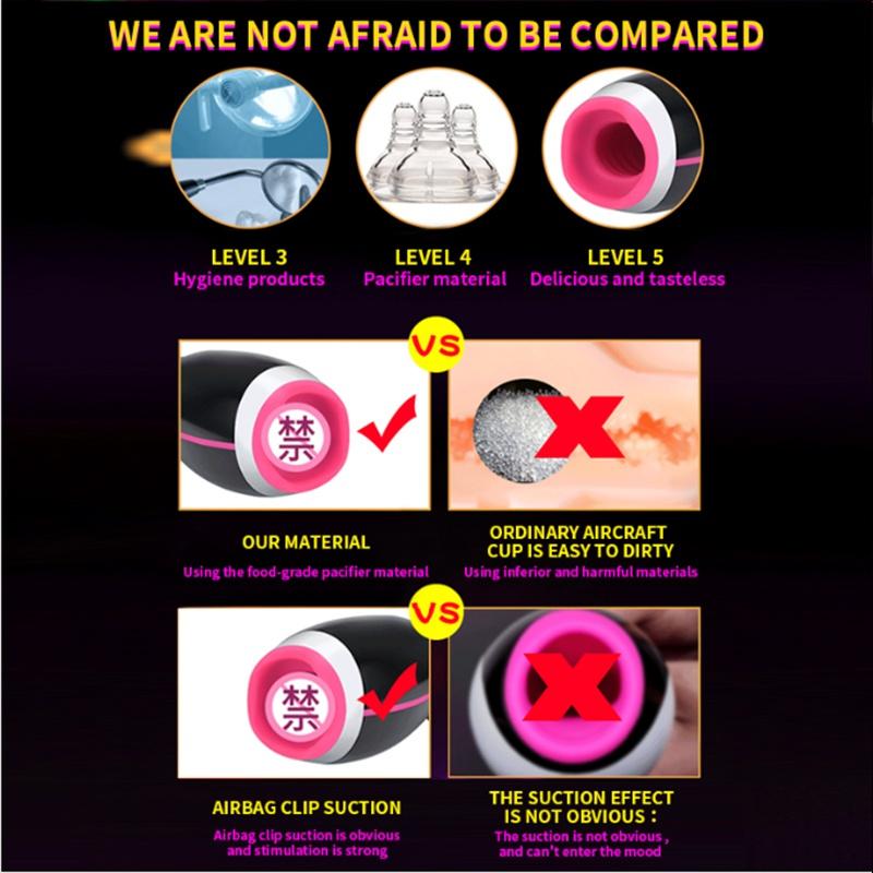 Automatické vyhřívání Sání Mužský Masturbátor Cup Smart Pulse Baterka Vibrátor Vagina Skutečná Pussy Sex Machine Kouření Sexuální hračky pro muže