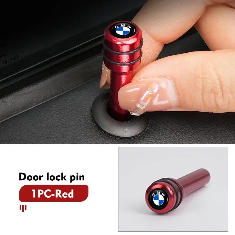 LMHKH1 Car Sticker Hot New For BMW Car Universal Door Lock Knob Pull Pins Auto Security Accessories For BMW G30 G20 M3 M5 E91 E92 E93 E