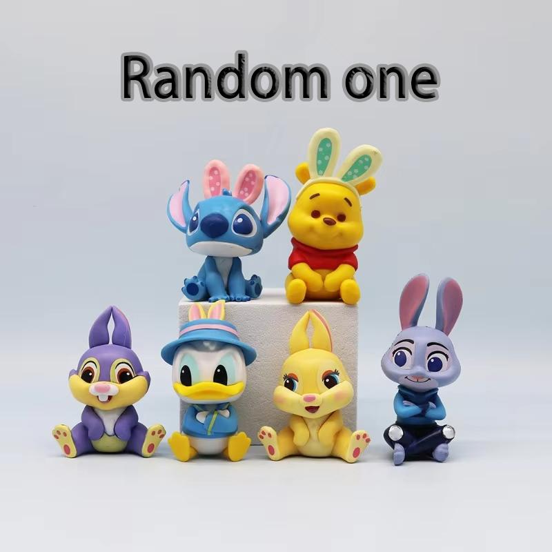 

MINISO Випадкова Одна Аніме Мультфільм Вінні Пух Стіч Кролик Качка Мила ПВХ Фігурка Ручної Роботи Модель Лялька Іграшки Дитячий Подарунок на День Народження