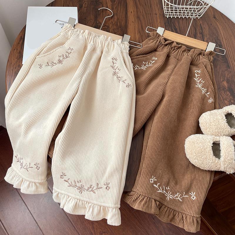 Kinderhosen Kinderbekleidung Mädchenhosen Samt Herbst Winter Koreanische Baby Warme Bund Streifen