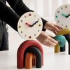 Retro and Novel Office Desk Clock Frosted Texture Table Clock Dormitory Desk Furnishing Living Indoor Room Home Decor Die Uhr