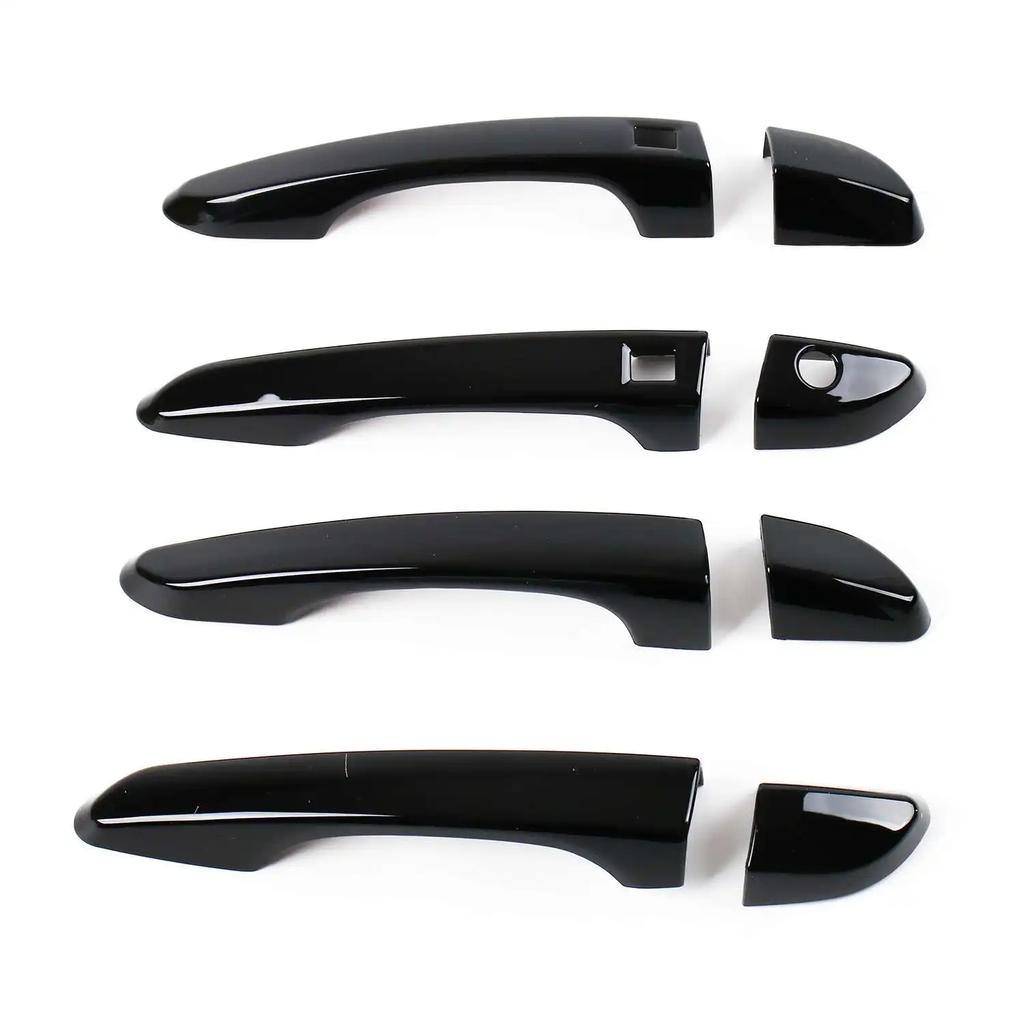 For Hyundai Tucson LHD 2015 2016 2017 2018   ABS Chrome Glossy Black Auto Door Handle Cover Trim Car Styling Accessories