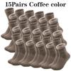 Men's Autumn and Winter Super Thick Plush Socks 1/2/4/6/8/10/15/20Pairs of Outdoor Casual Warm and Cold Resistant Mid Tube Socks