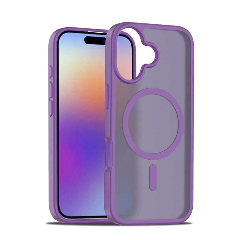 Magnetic Attraction Frosted iPhone 17 Case, Compatible with iPhone 13, 14, 15, 16, 17 Models