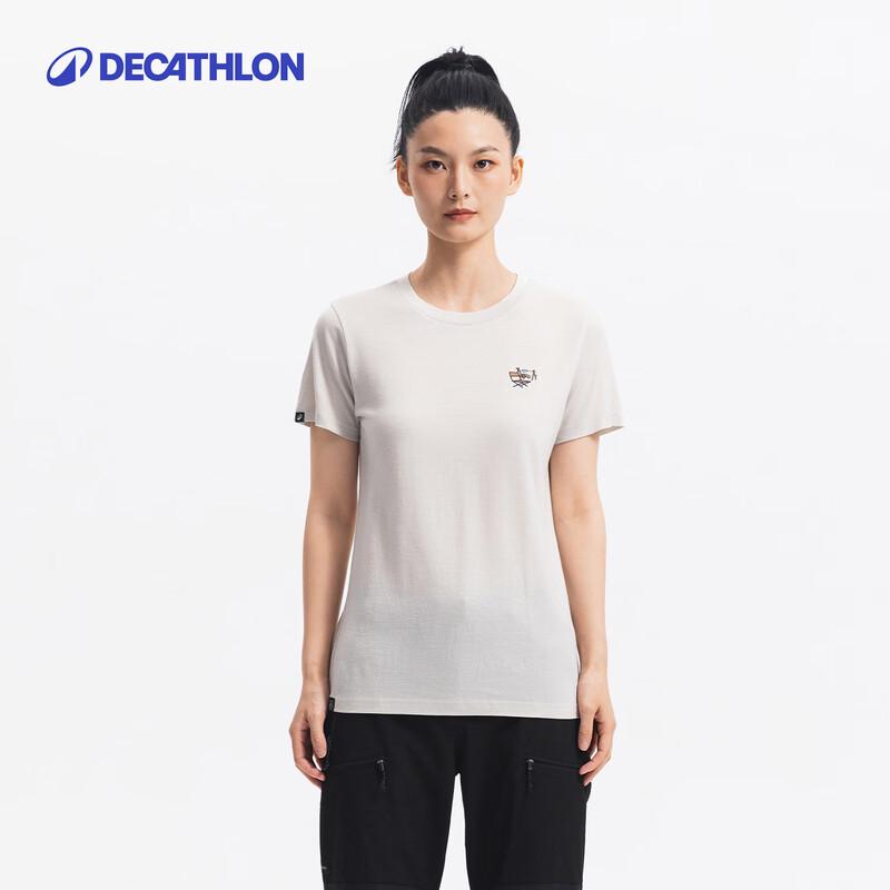

Женская футболка для хайкинга Decathlon из мериносовой шерсти с коротким рукавом 2XL