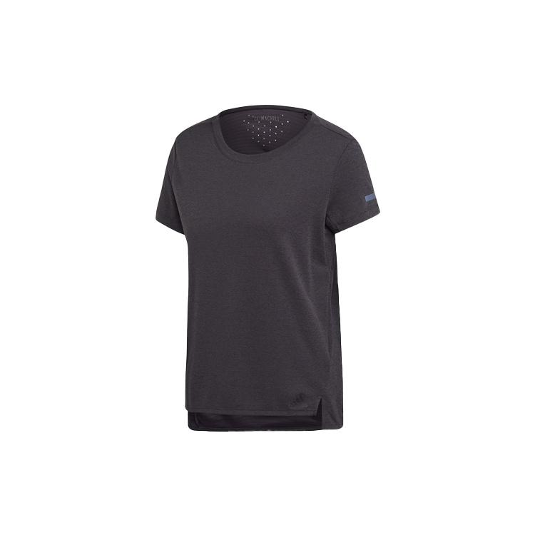 (WMNS) adidas Training Sports Round Neck Short Sleeve Metallic Black Women s EI6380 S