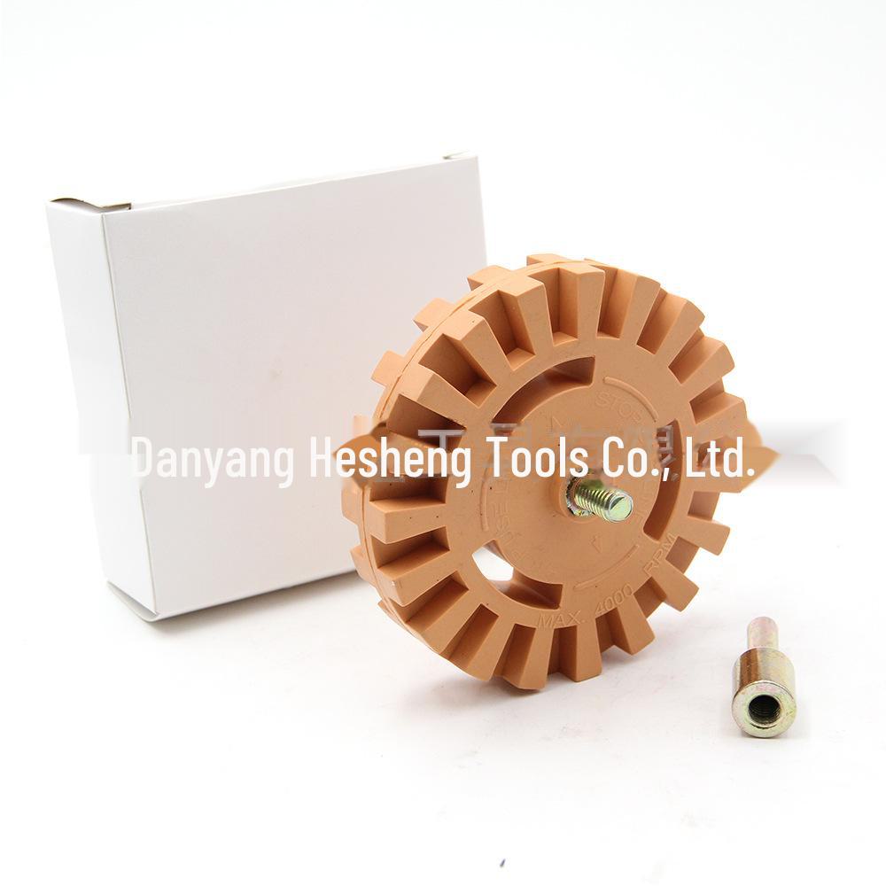 4-Zoll Pneumatische Klebstoffentfernungsscheibe, 20MM Gummi-Schleifscheibe zum Polieren von Autoreifen.