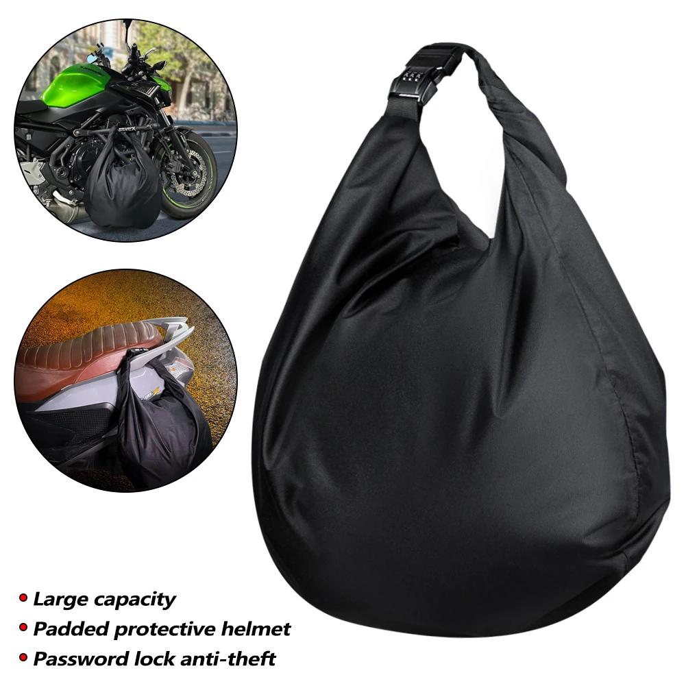 1pc Motorbike Helmet Bag Combination Lock Anti-Theft Luggage Storage Bag Rider Portable Travel Motorcycle Equipments Bag