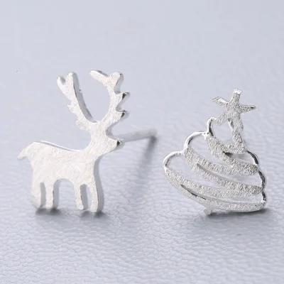 100% 925 Massiv Echtsilber Piercing Herz Krone Liebe Biene Ohrstecker Für Frauen Mädchen Brincos pendientes Brincos