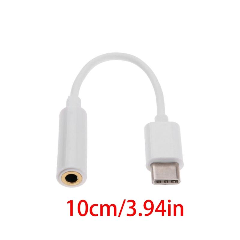 Set of 2pcs Type C Input 3.5mm Port Output Cable USB C to 3 5mm Adapter Cord Wire Tablet Phone Accessory