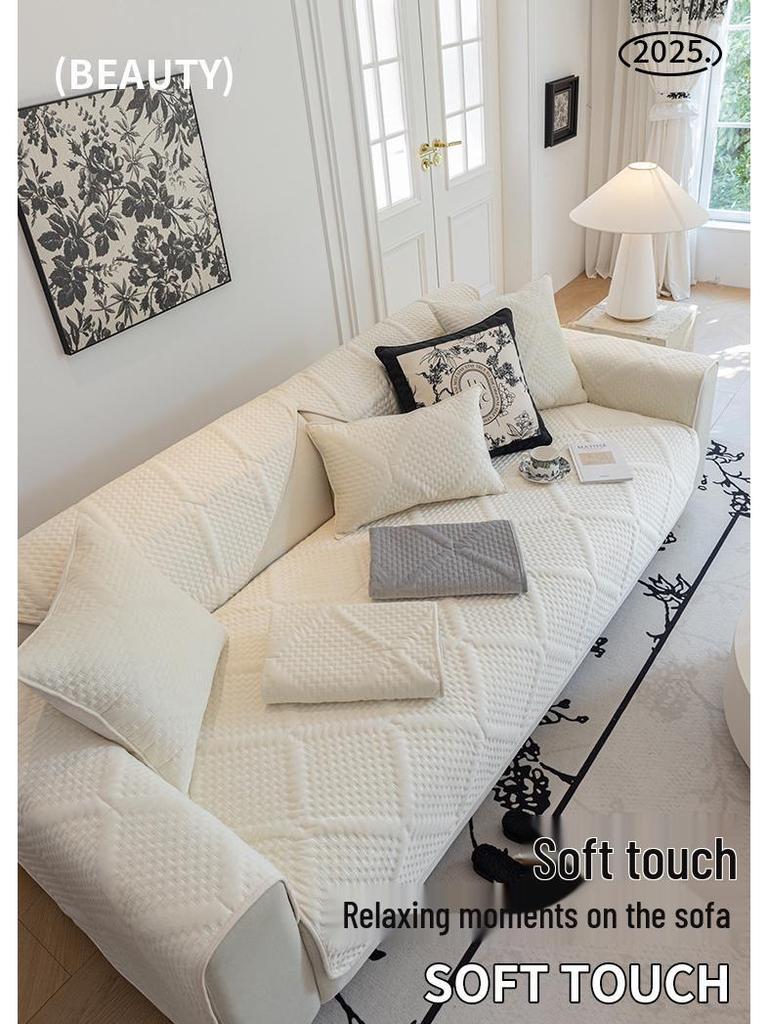 Nordic Plush Sofa Cushion 2026: All-Season, Non-Slip Seat Cover for Living Room.