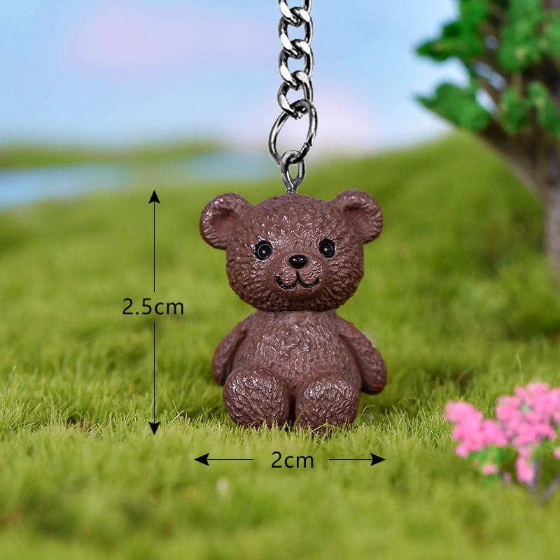 Cartoon Resin Bear Doll Women Men Cute Anime On Bag Car Trinket Jewelry Wedding Party Girls Gift Bag Charm