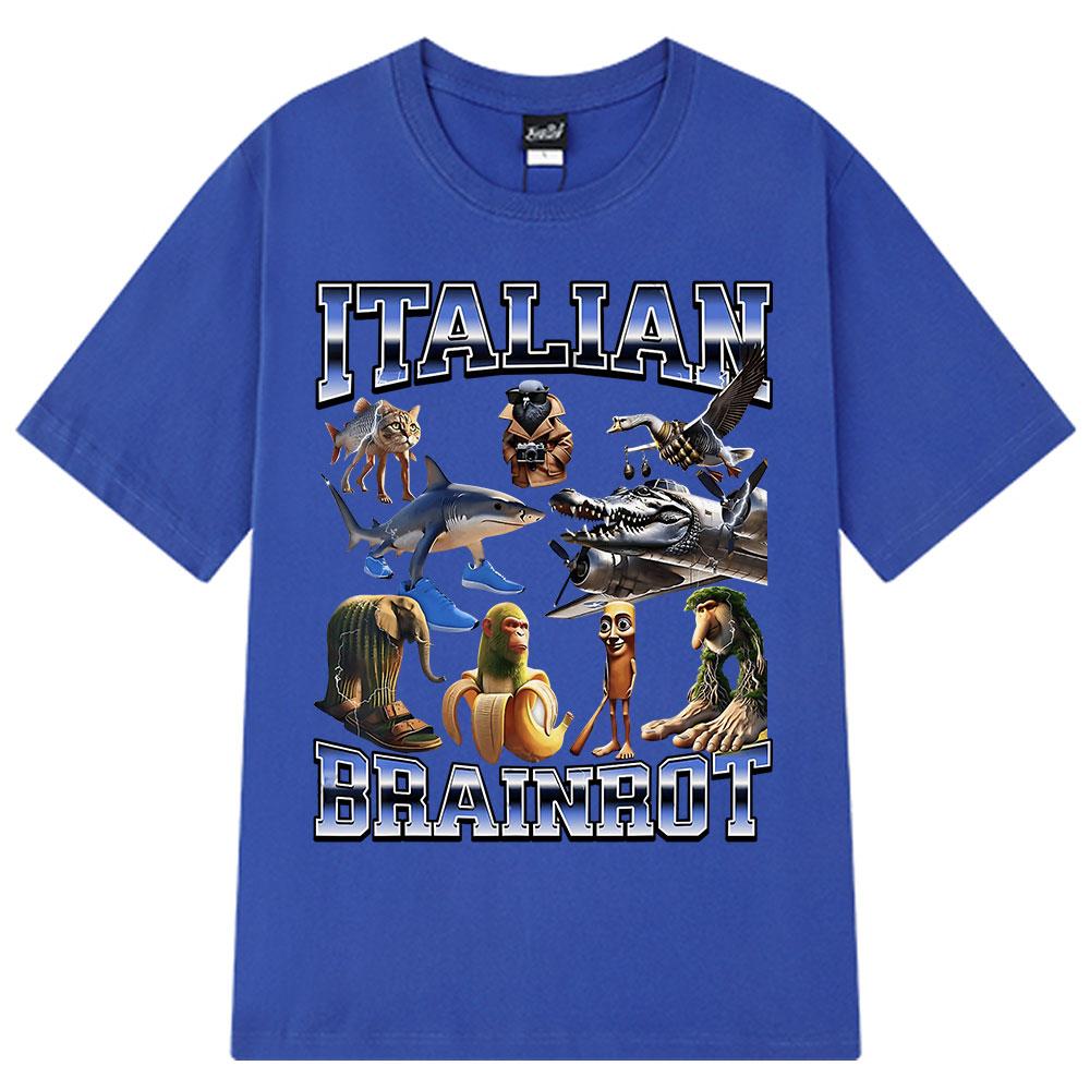 Italian Brainrot Funny Meme T-shirt Tralalero Tralala Tung Tung Tung Sahur Bombardiro Crocodilo Brr Brr Patapim Men Women Tshirt
