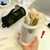 Mesh Dual-use Makeup Brush Storage Bag Portable Brush Case Simple Large Capacity Brush Bucket Holder Travel Stand-up Pouch