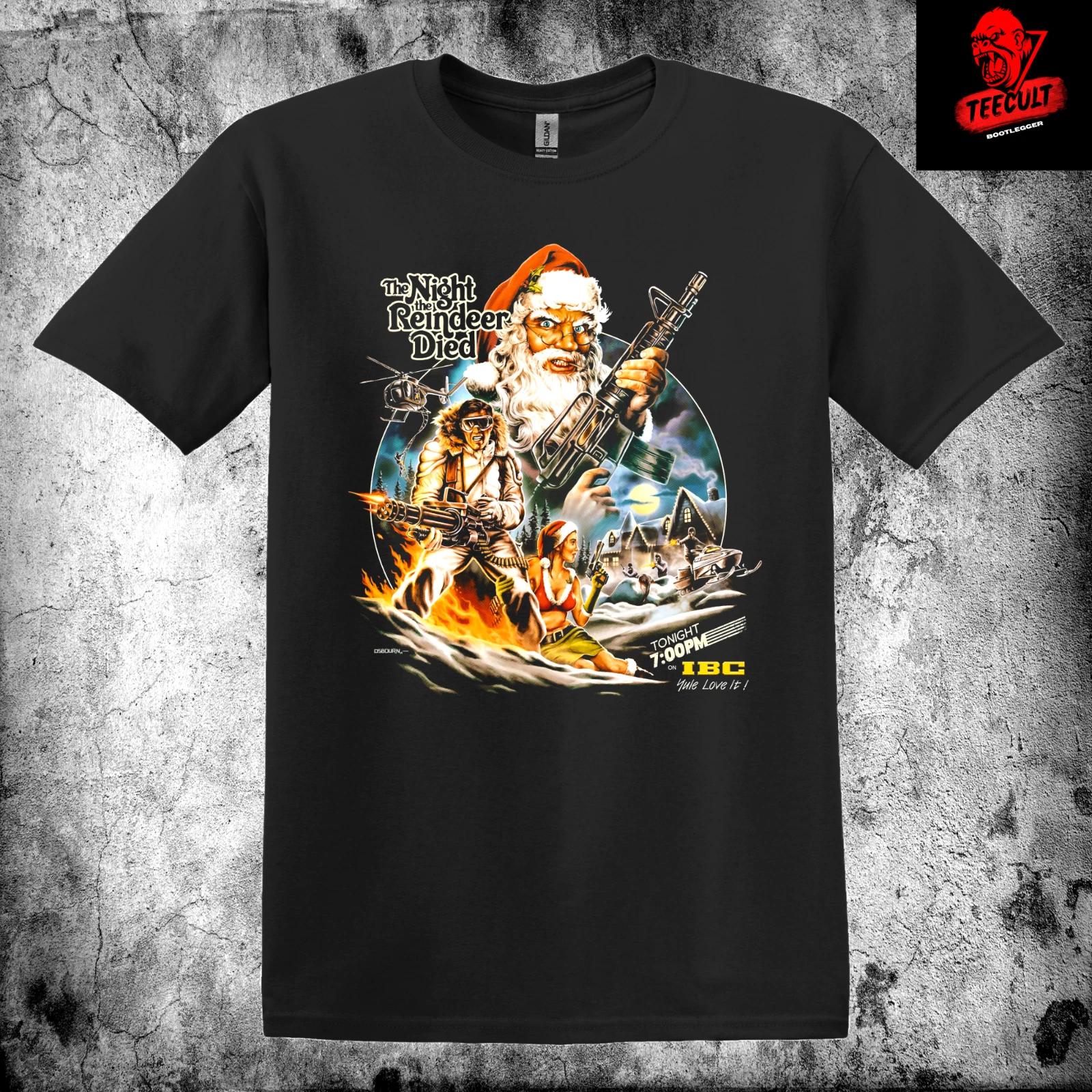 Men s and Women s T-shirts The Night The Reindeer Died (1988) Retro Cult Horror Unisex L