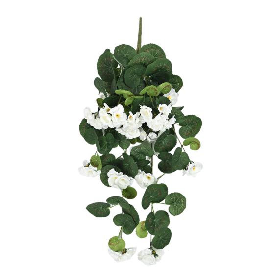 

Подвесная искусственная Malus Spectabilis 11 веток Устойчивый к УФ-лучам Реалистичный искусственный цветок Свадебная вечеринка В помещении На открытом воздухе Сад Стена белый