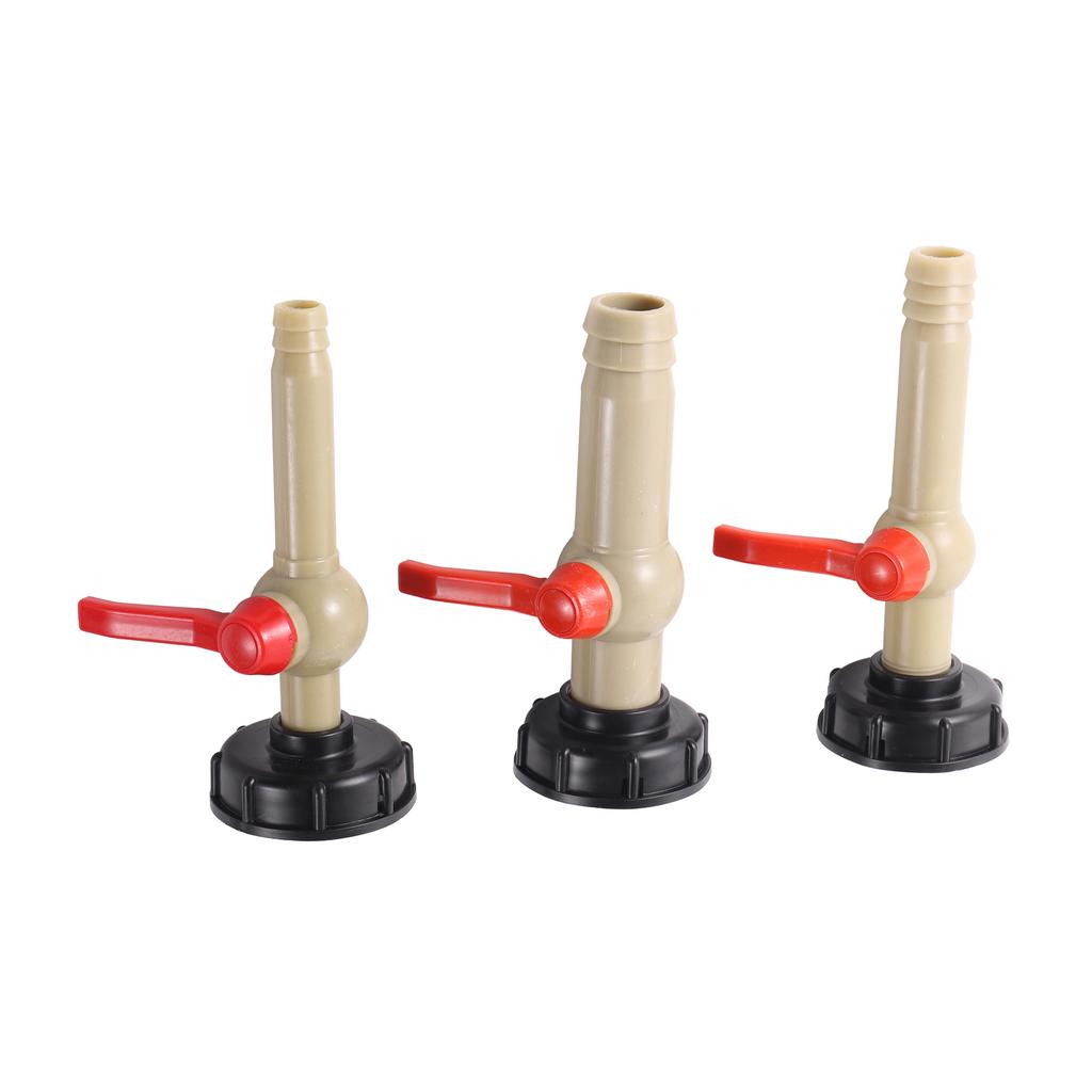 S60X6 IBC-Tankadapter für Gartenbewässerung, Wasserwürfelventilanschluss 1/2", 3/4", 1", Kugelhahn, Schlauchschalter, Wasserhahnanschluss