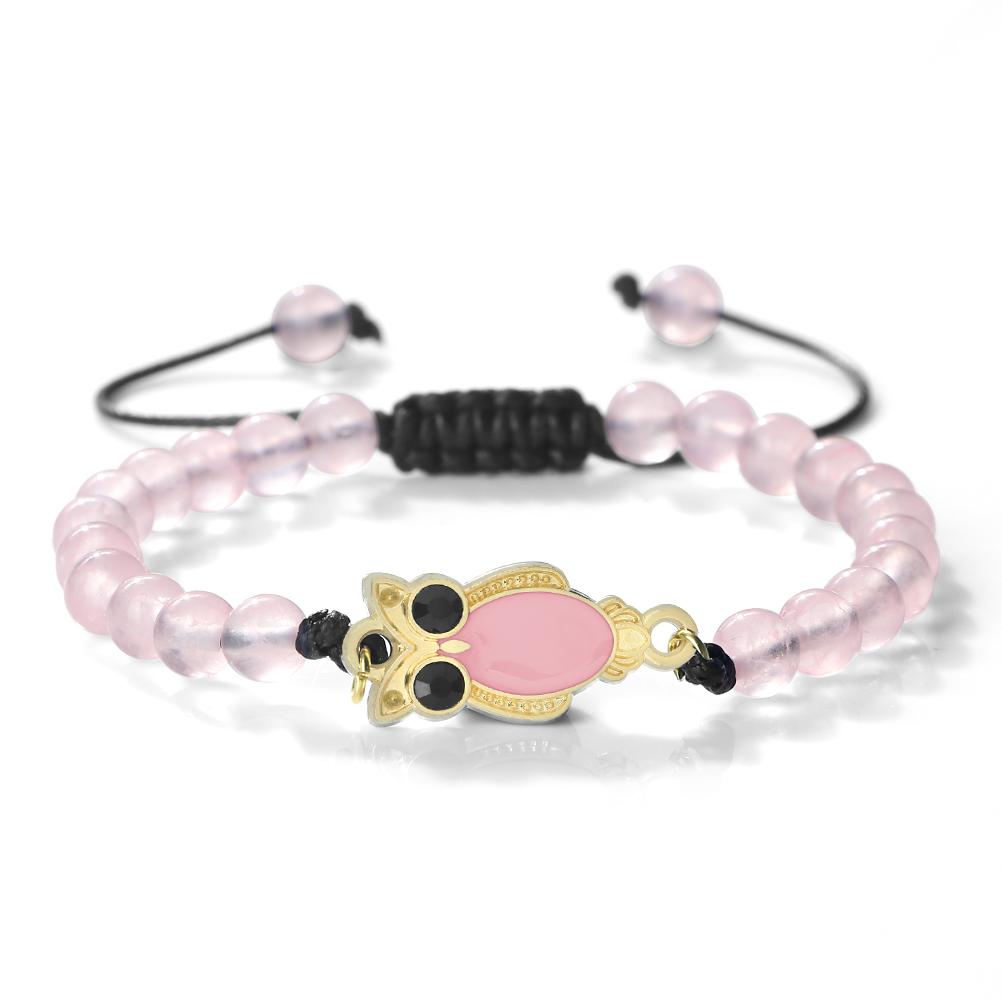 6mm Owl Pendant Black Matte Bracelet For Men Adjustable Animal Charm Bangle Boho Gothic Jewelry Gift Idea Unisex  Fine Accessory