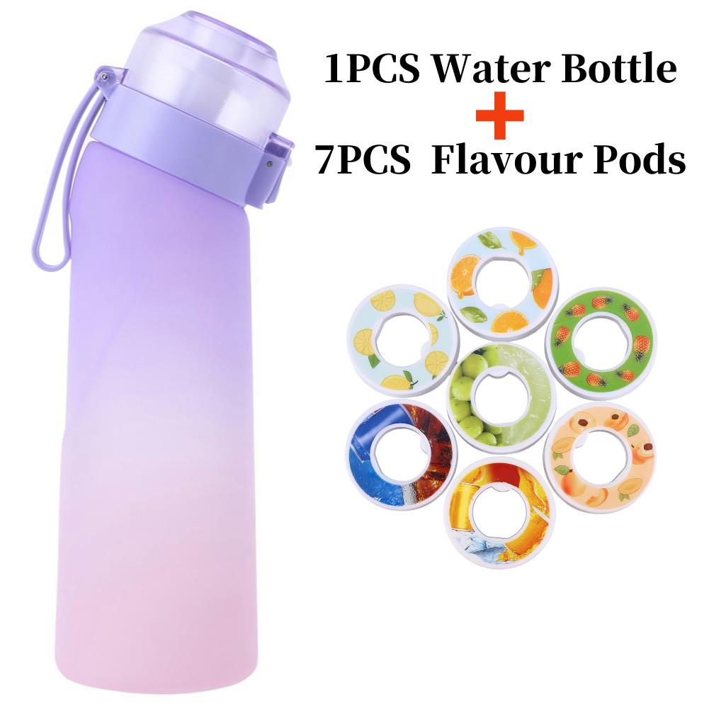650ml Flavored Water Bottle Sports Alr Up Drinking Bottle 7/18 Fruit Fragrance Pods Water Cup Outdoor Sports Drink Water Bottle