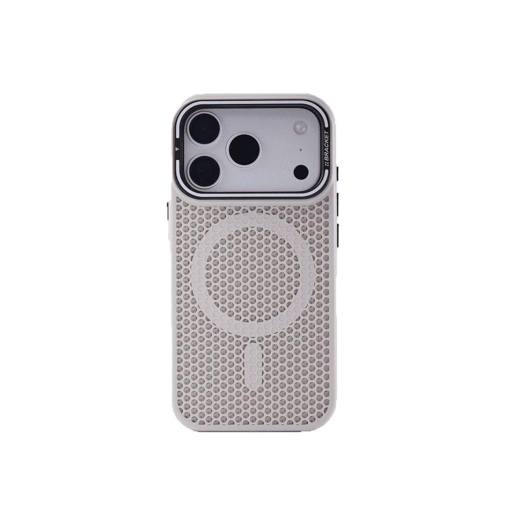 iPhone18PROMAX honeycomb heat dissipation magnetic mobile phone case, suitable for Apple 17 lens holder, anti-drop mobile phone case.