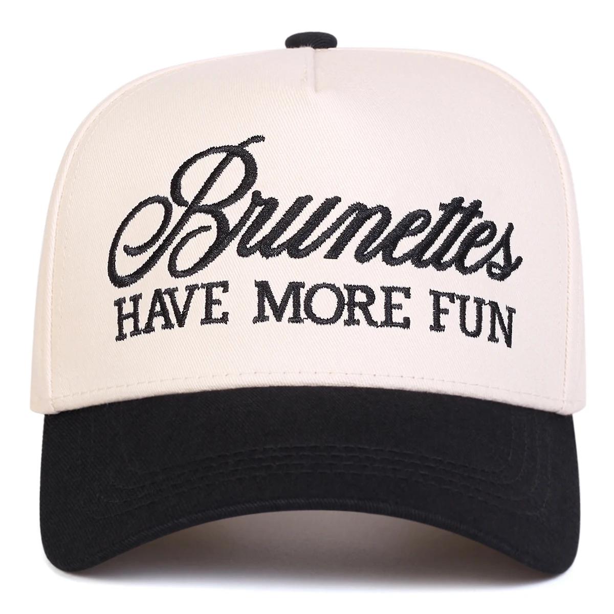 

Unisex Brunettes Have More Fun Embroidery Baseball Caps Spring Autumn Outdoor Adjustable Casual Hats Sunscreen Hat Sports Cap