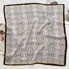 Simple Stripe Printing Imitation Silk Scarf, High-End Shawl, Versatile Neck, Women'S Fashion Temperament Square Scarf