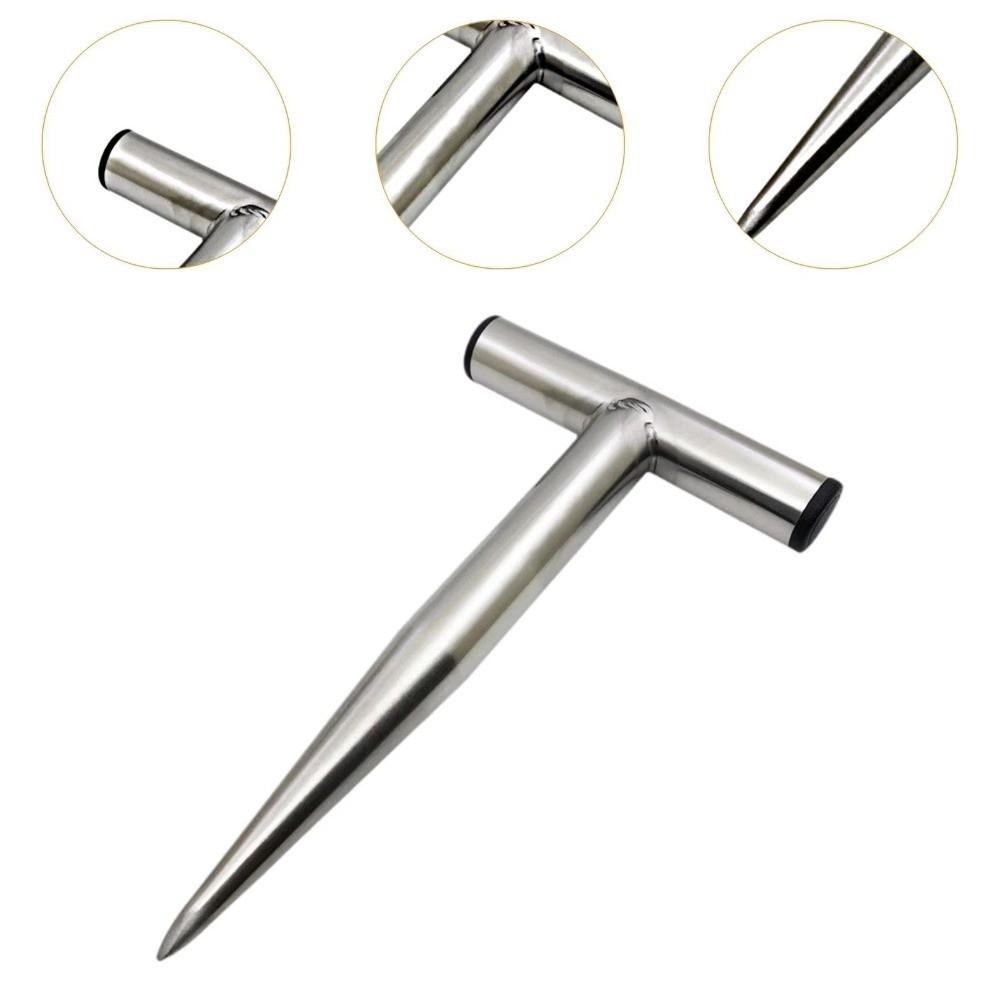 Comfortable Handle Soil Puncher T-shaped Hand Dibble Plant Hole Digger Planting Flowers Vegetables