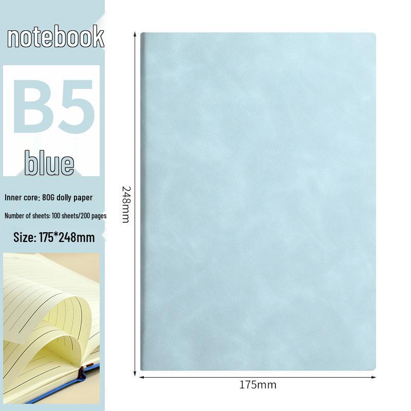 Customized Sheepskin Leather B5 Notebook for Business Meetings