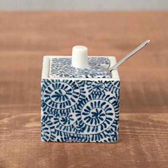 Tableware East Square Mustard Container with Octopus Arabesque Design sold (Spoon separately) or-015