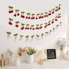 Felt Balls Cherry Garland Kids Girl 1st Birthday Party Banner DIY Fruit Wall Hanging Decoration Christmas Baby Shower Home Decor