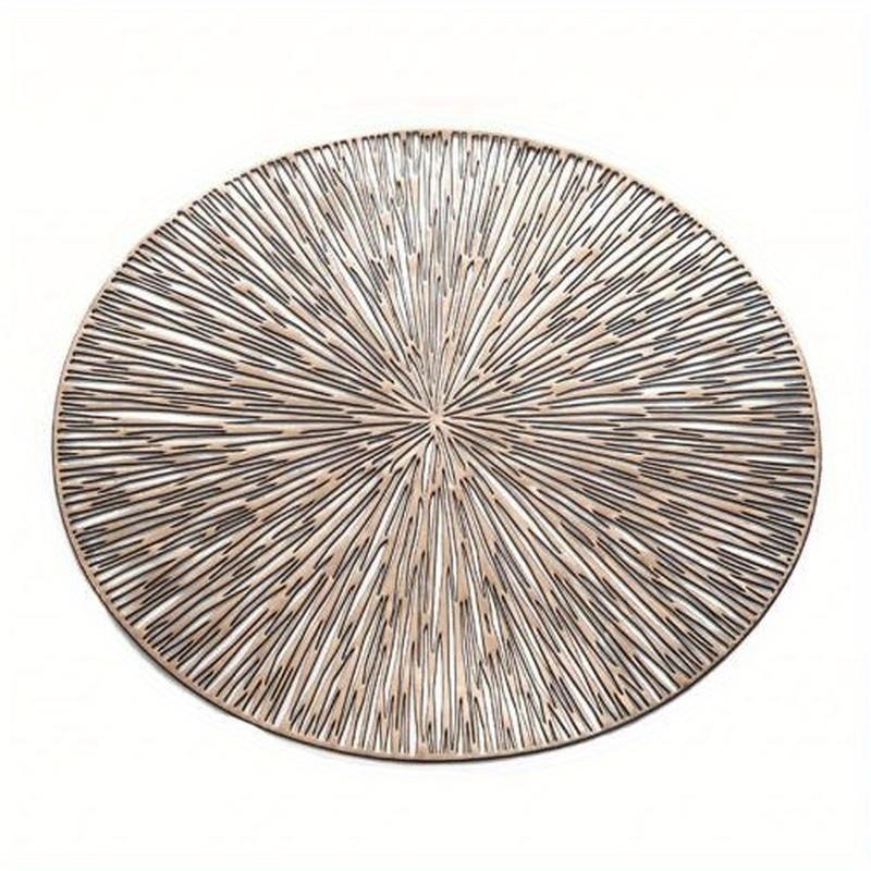 PVC Hollow Round Placemat Heat Insulation Table Mat Non-slid Plate Cup Pot Pad Kitchen Accessories Decoration Home Pad Coaster