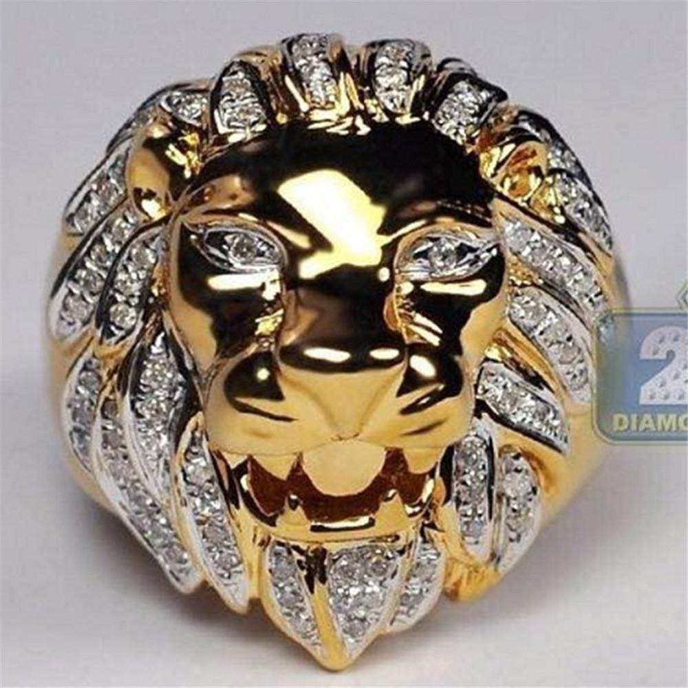 Lion Head Ring European and American Fashionable Men's and Women's Hand Jewelry