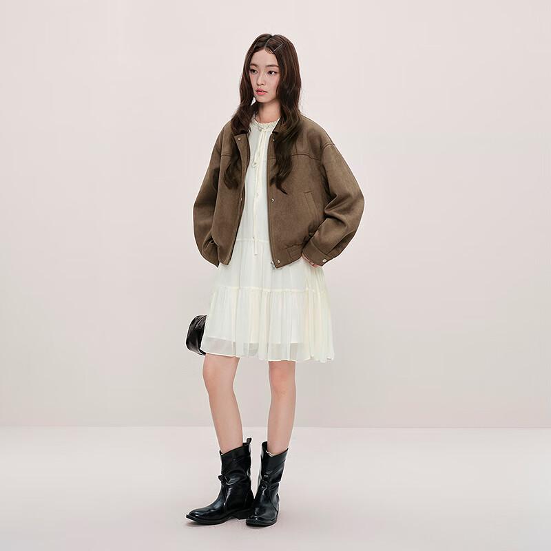 Ledin Autumn Maillard Loose Fit Jacket