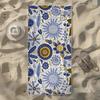Mandala Floral & Abstract Floral & Leaf Beach Towel, Soft Durable Quick-Drying, Ideal For Summer Beach, Swimming & Camping