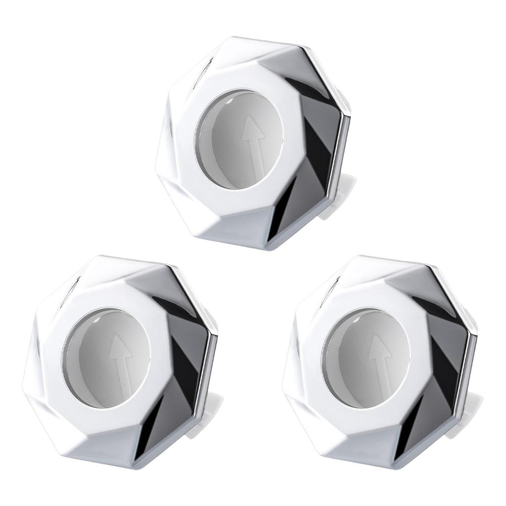 Set of 3 Sturdy ABS Materials Sink Overflows Covers for Home And Hotel Bathrooms Elegant Color Quick Installation