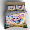 Colorful butterfly design. Bedding Duvet cover sets Duvet covers Pillowcases gifts (1 * Duvet Cover 2 * Pillowcases, without duvet insert)