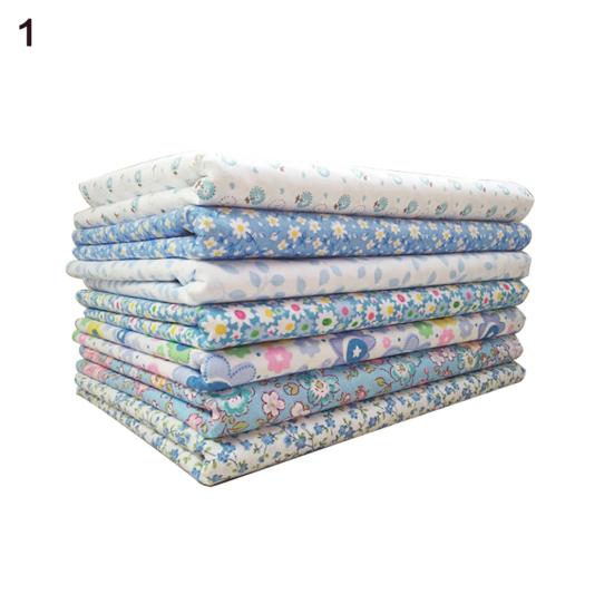 7Pcs/Set Quilting Fabric Flower Umbrella Printed DIY Sewing Craft Cotton Cloth