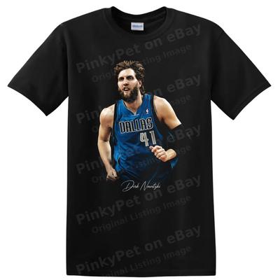 Dirk Nowitzki Basketball T Shirt Dallas Mavericks Legend Number 41 Tee