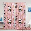 2pcs   2D FLAT PRINTING Curtains (Without Rod) Panda Dreams Chic Print Curtains Versatile Fabric Curtains Decorations Inside