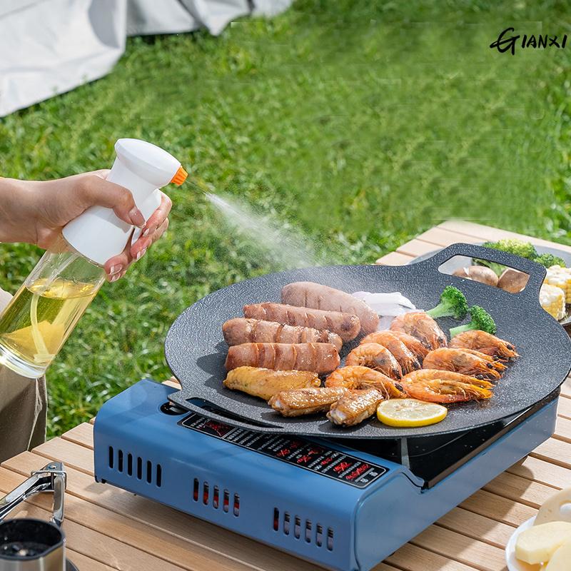 GIANXI Padella per griglia Coreana Rotonda Antiaderente Piastra per Barbecue Padella per Friggere da Viaggio all'Aperto Accessori per Barbecue