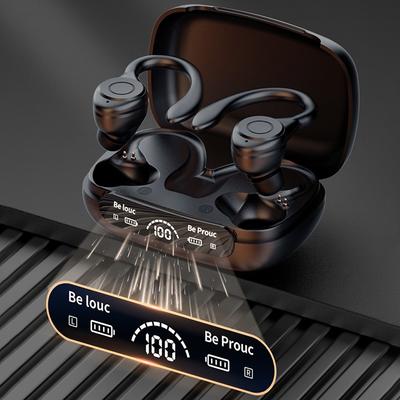 Wireless Headset Ear Hook Waterproof Fitness Earbuds Bluetooth-Compatible5.3 Noise Reduction Comfortable Sports Running Earbuds