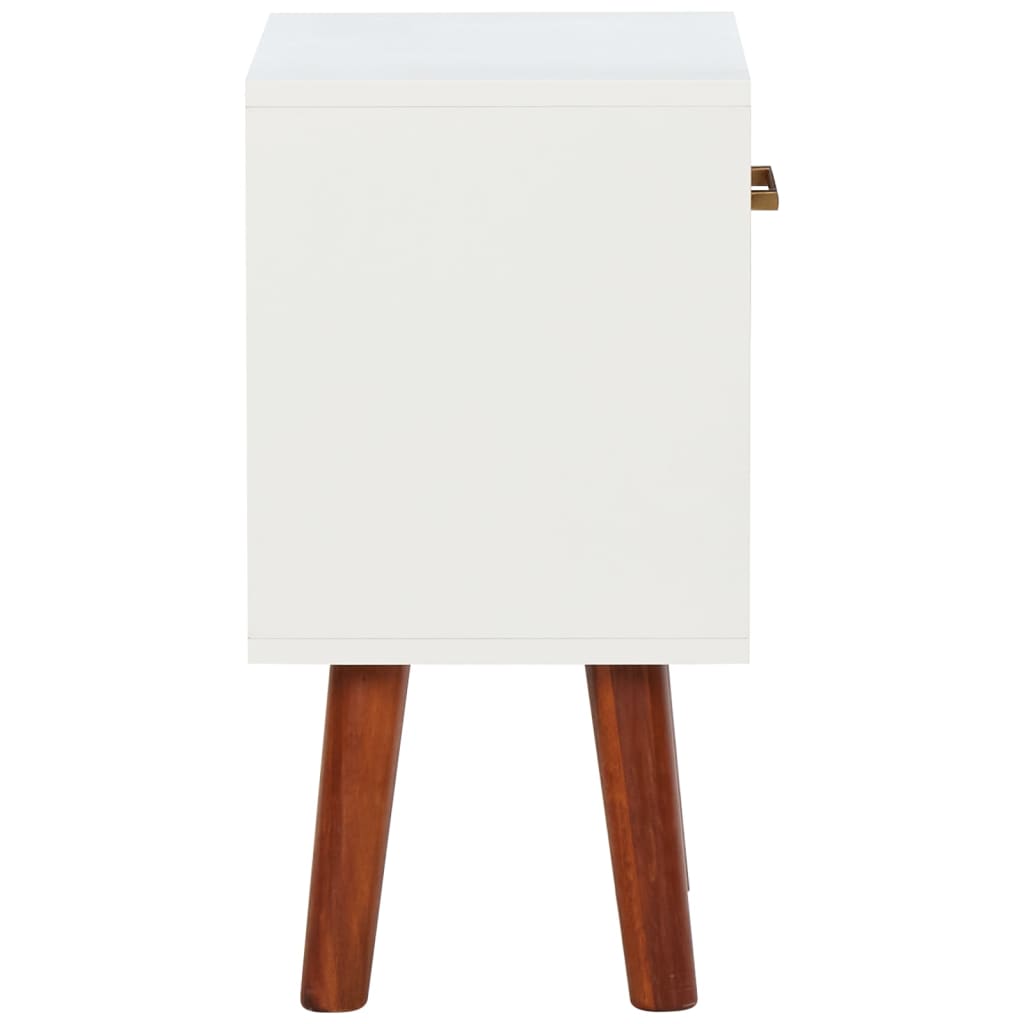 Nightstand Set of 2 Solid Acacia Wood 40 X 30 X 57 Cm