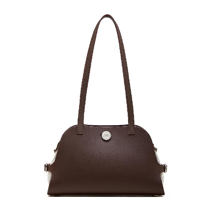 New Handbag High-Quality Texture Single Shoulder Women's Bag Old Money Style Shell Bag Fashion Color-Block Retro Underarm Handbag