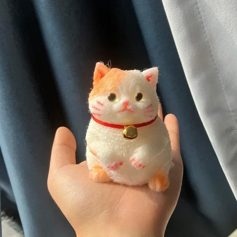 New Cute Chubby Cat Orange Soft Give Birthday Gifts To Girls and Kid Home Decor Ornaments Cats Bedroom Living Room Miniatures
